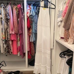 Elegant White Halter Maxi Dress ROLLER RABBIT